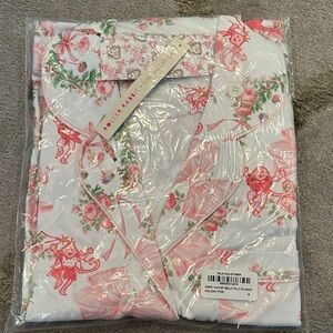 Roller Rabbit Pink and White Pajama Set